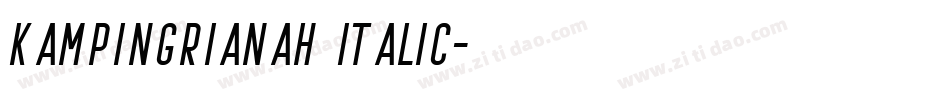 KampIngrianaH Italic字体转换